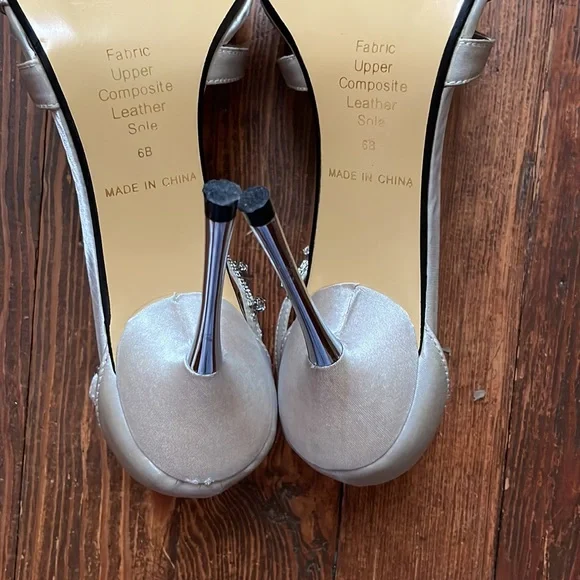 Special Occasions By Saugus Shoe Rhinestone Strappy Shakira Heels - Picture 8 of 12